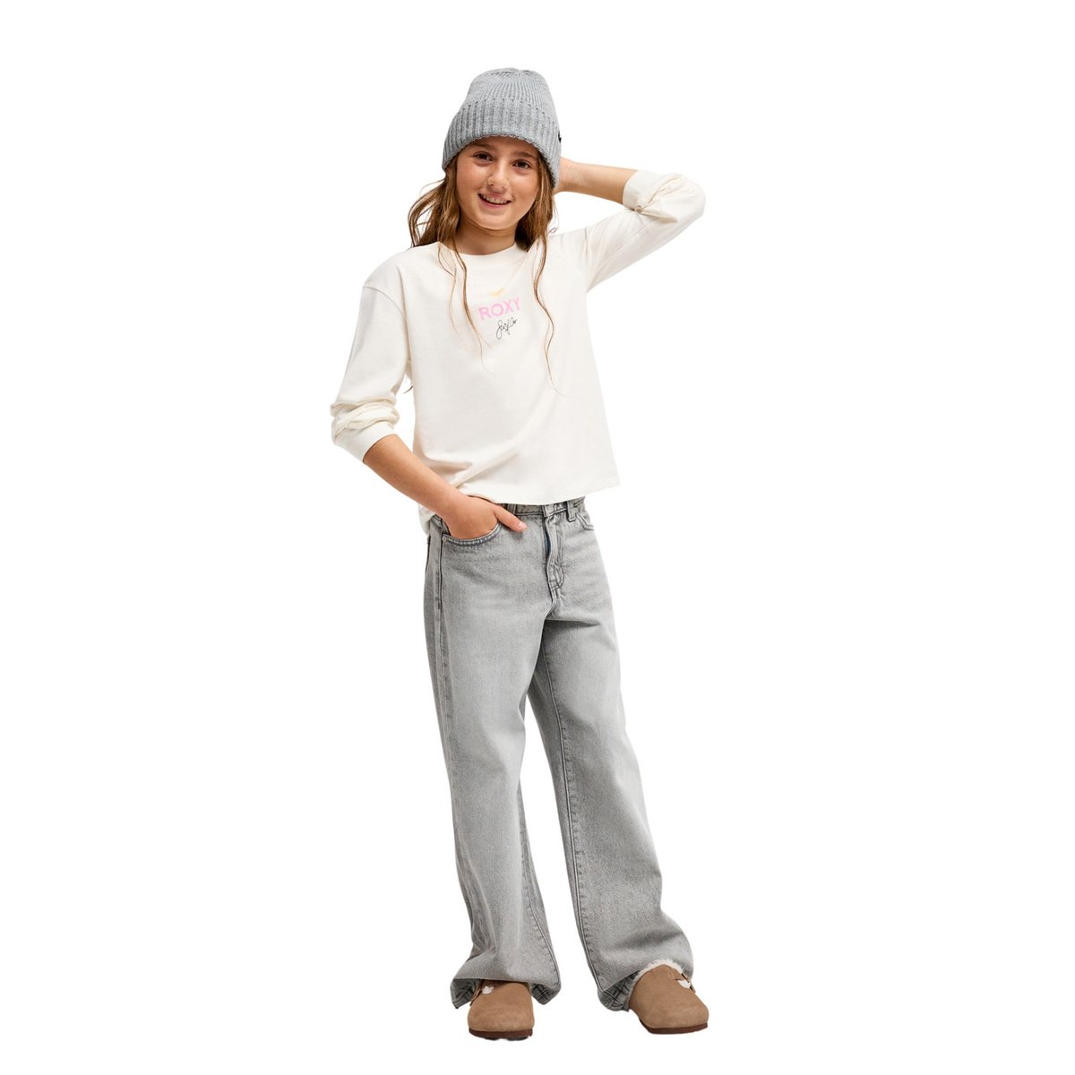T-Shirt, manches longues, col rond, . blanc coconut milk, ROXY