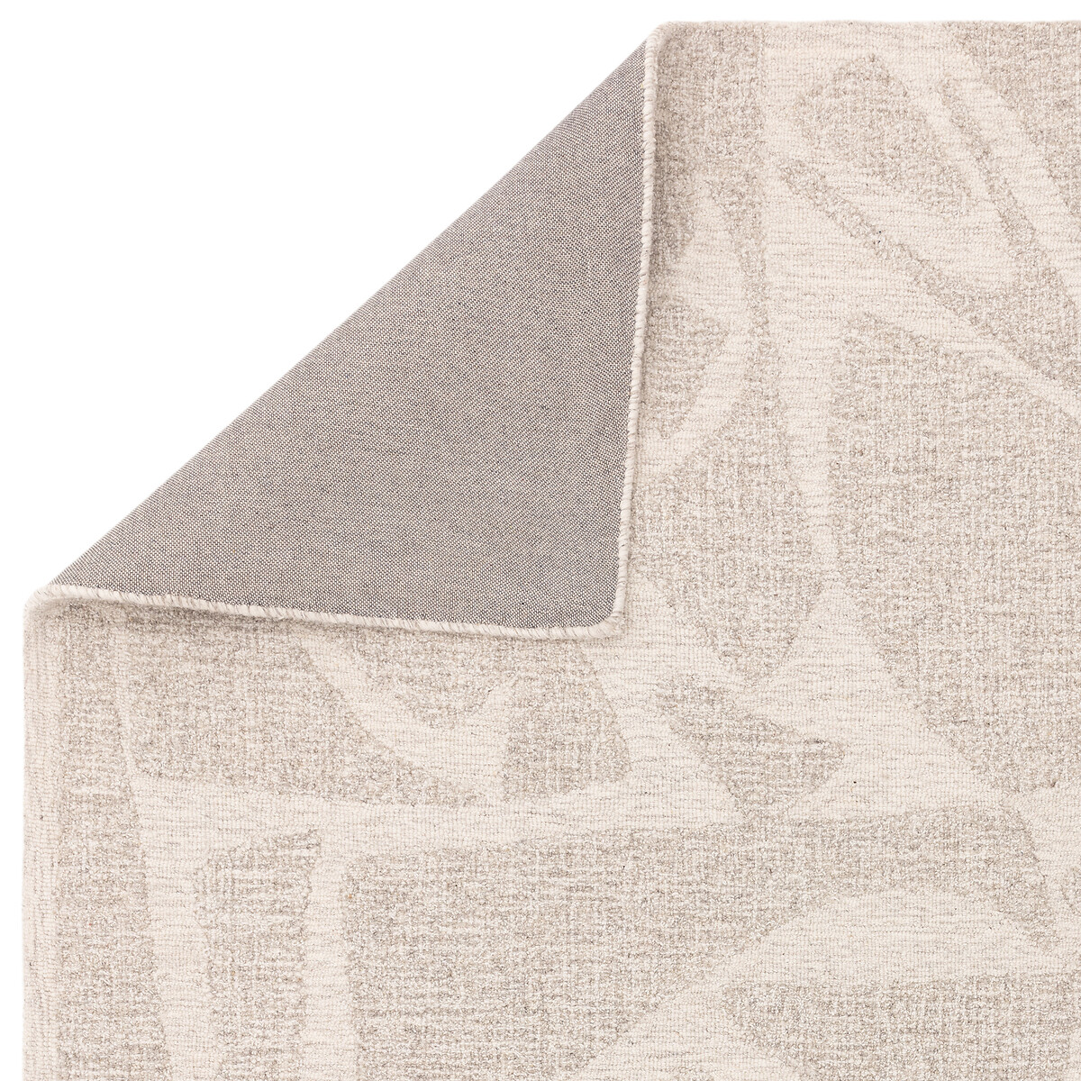 Contrast Dyed Abstract Pattern Rug in 100% Wool chalk, SO'HOME