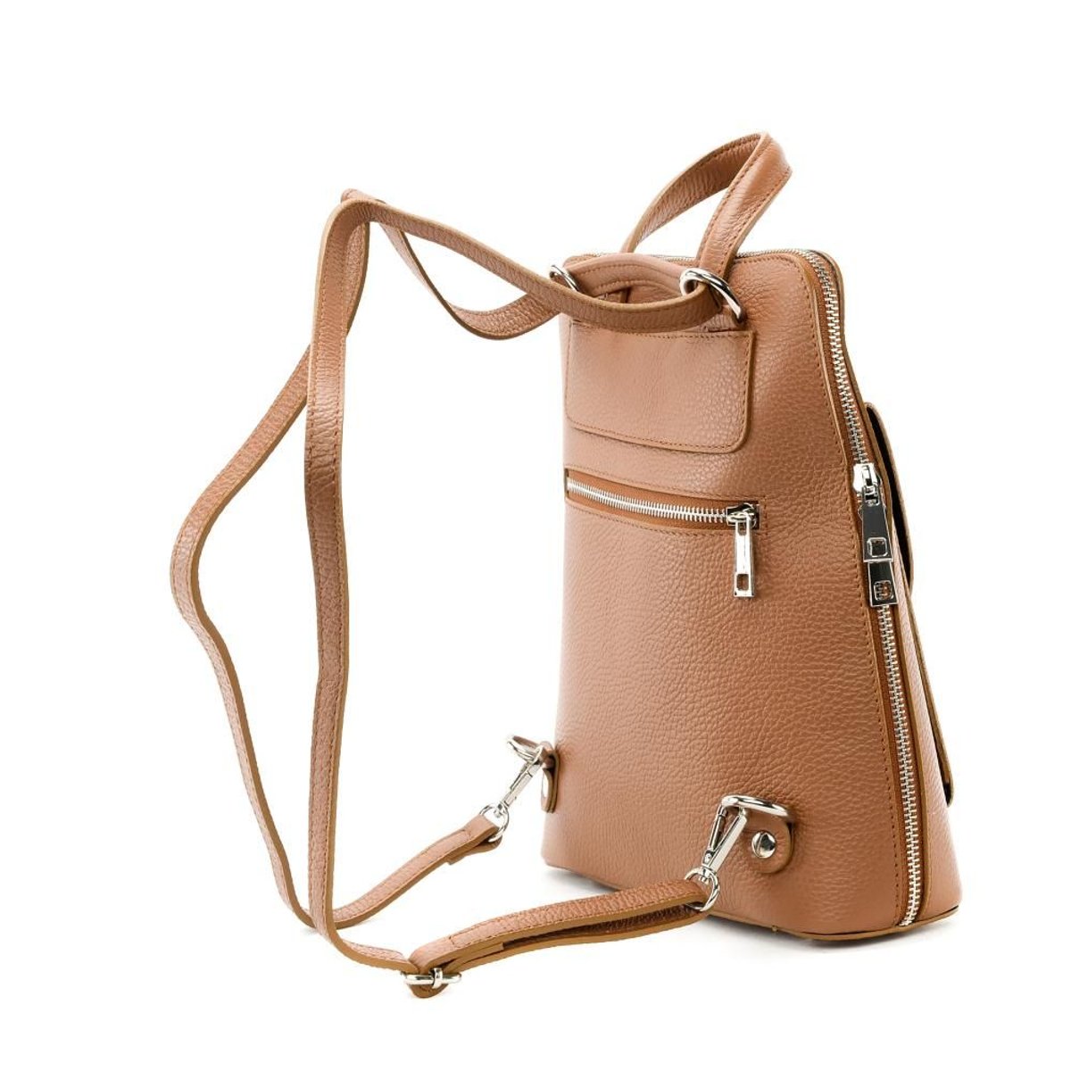 Sac à dos en cuir italien HAILEY camel, OH MY BAG