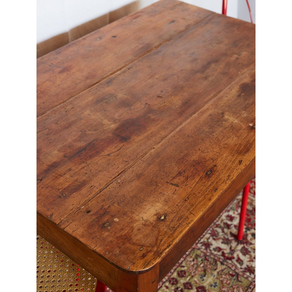 Table de ferme en chêne Francine N°1132 - Bon état bois foncé, DEBONGOUT