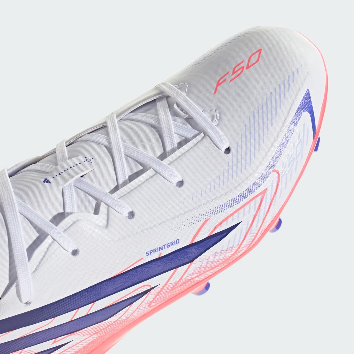 Chaussure De Football F50 Hyperfast League Terrain Souple Enfants Chaussure De Football F50 Hyperfast League Terrain Souple Enfants cloud white / solar purple / solar turbo, adidas Performance