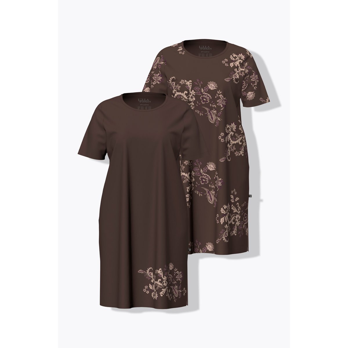 Lot de 2 chemises de nuit marron pin, ULLA POPKEN