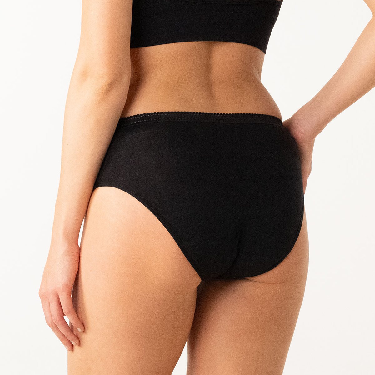 Culottes menstruelles, lot de 3 noir, ATHENA