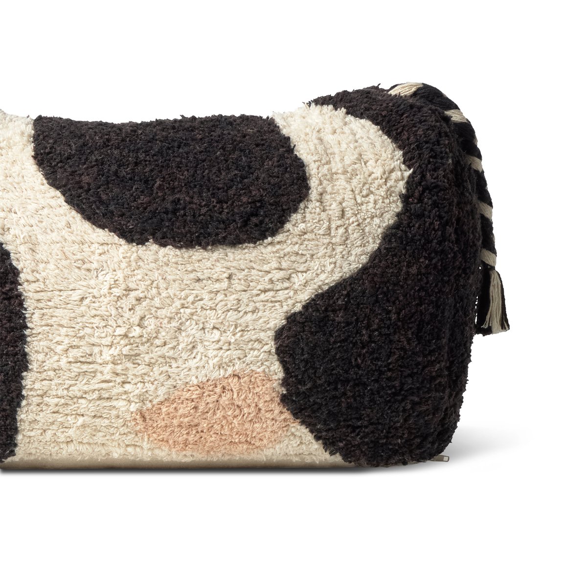 Pouf en coton Vache Lola PETALS & PALS naturel, grain de café, noir, rose, LORENA CANALS