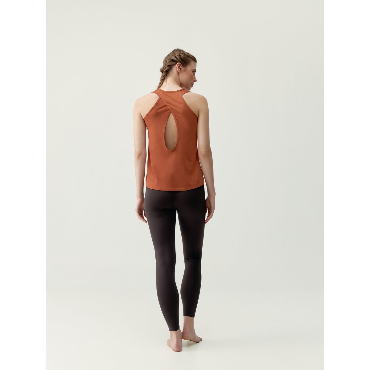T-shirt de sport femme Baia Sans manches bretelles croisées tuile, BORN