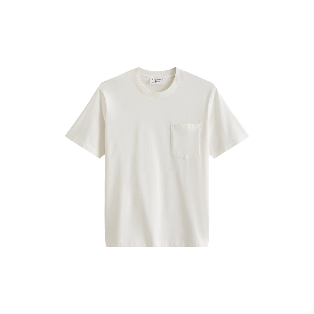 T-shirt DfC relaxed avec poche poitrine blanc naturel, MARC O’POLO DENIM