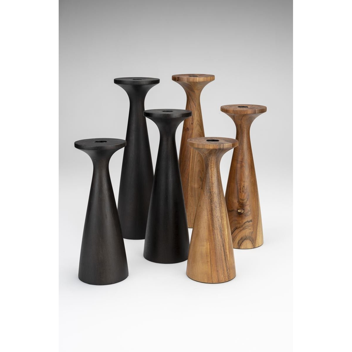 Bougeoir & Chandelle en bois, FLAMES bois, ZUIVER