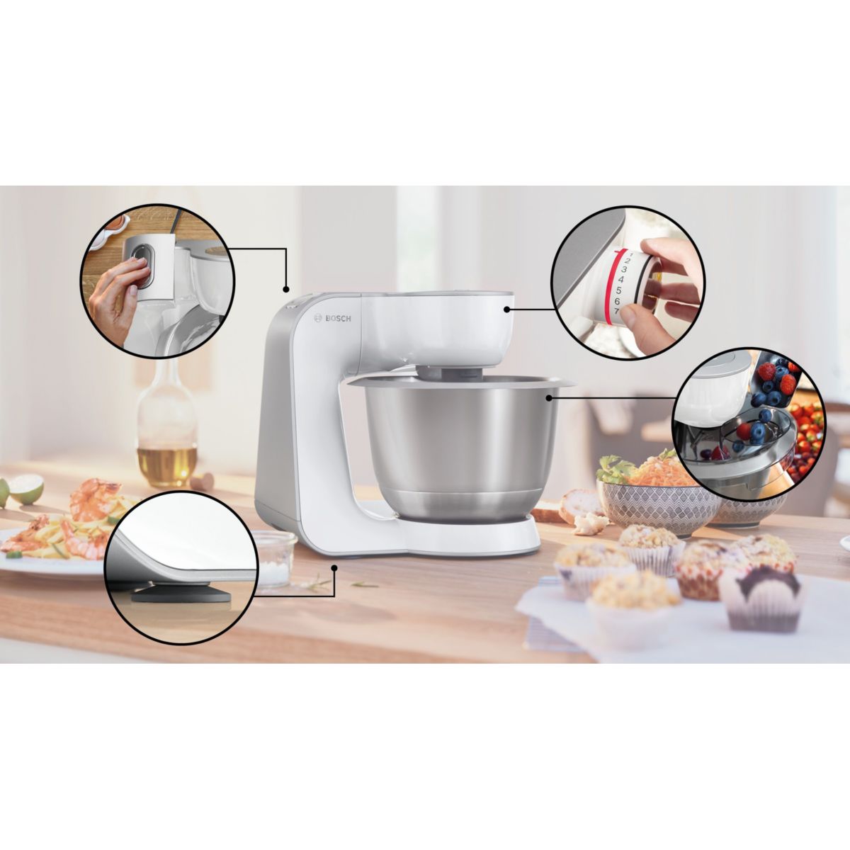 Robot pâtissier Série 4 - Blanc MUM58200E couleur unique, BOSCH