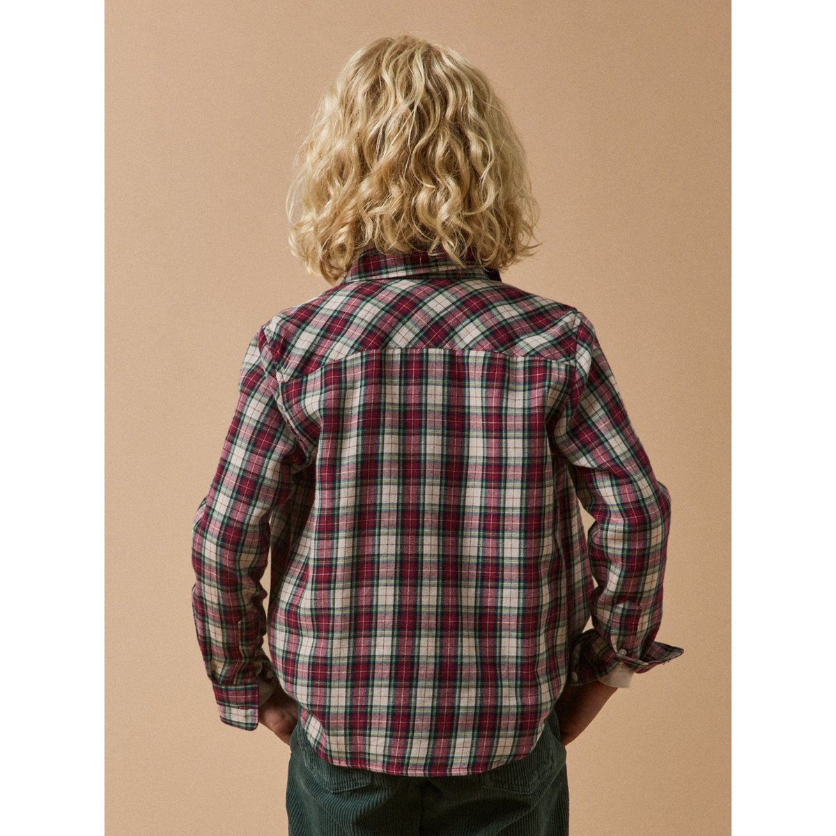 Chemise flanelisée carreaux ecossais rouge, CYRILLUS