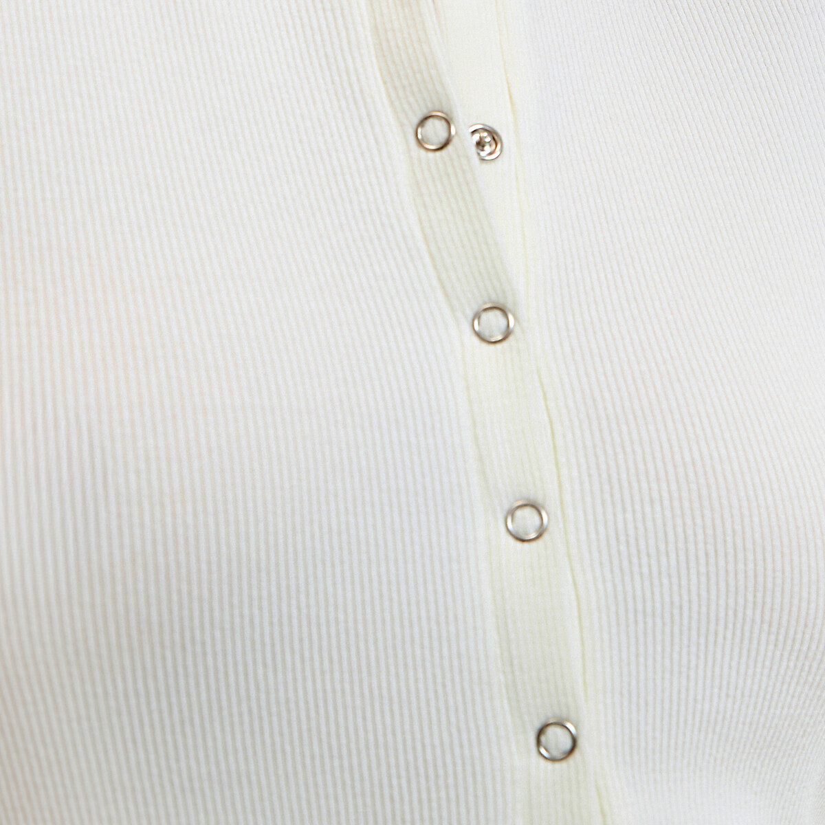 T-shirt scollo tunisino, maniche lunghe avorio, LA REDOUTE COLLECTIONS