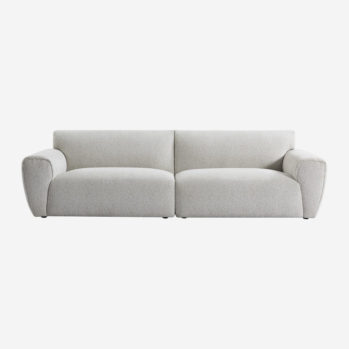 Canapé en tissu chenille AZALEE crème, HABITAT