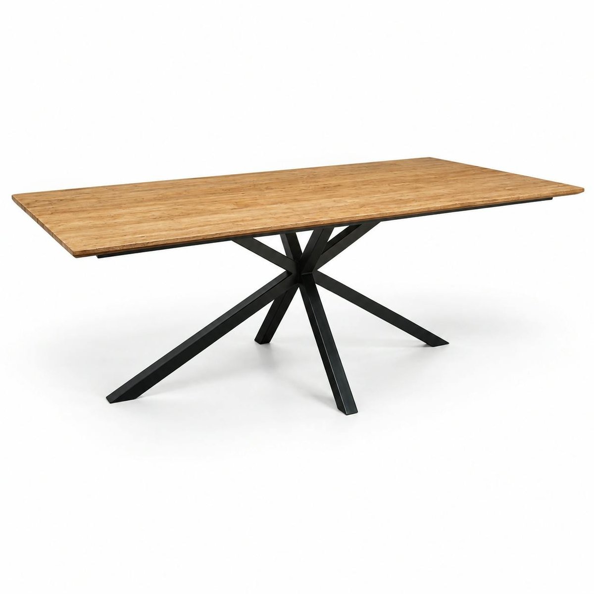 Table pied central en bois de teck recyclé 240 cm DEPOK bois naturel, PIER IMPORT