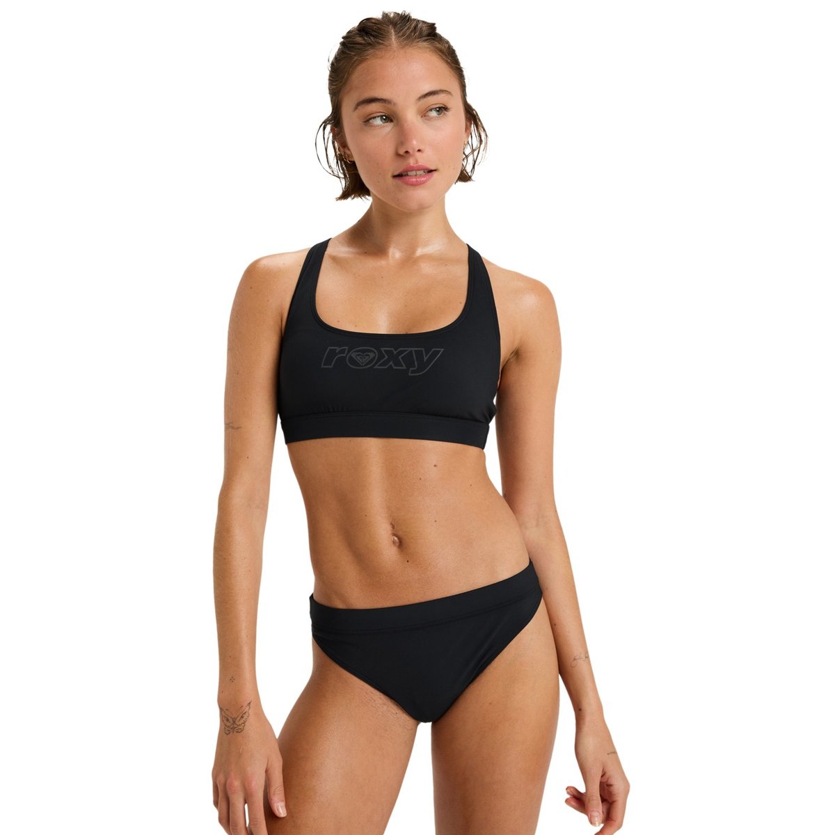 Bas de maillot de bain culotte bikini. noir anthracite, ROXY