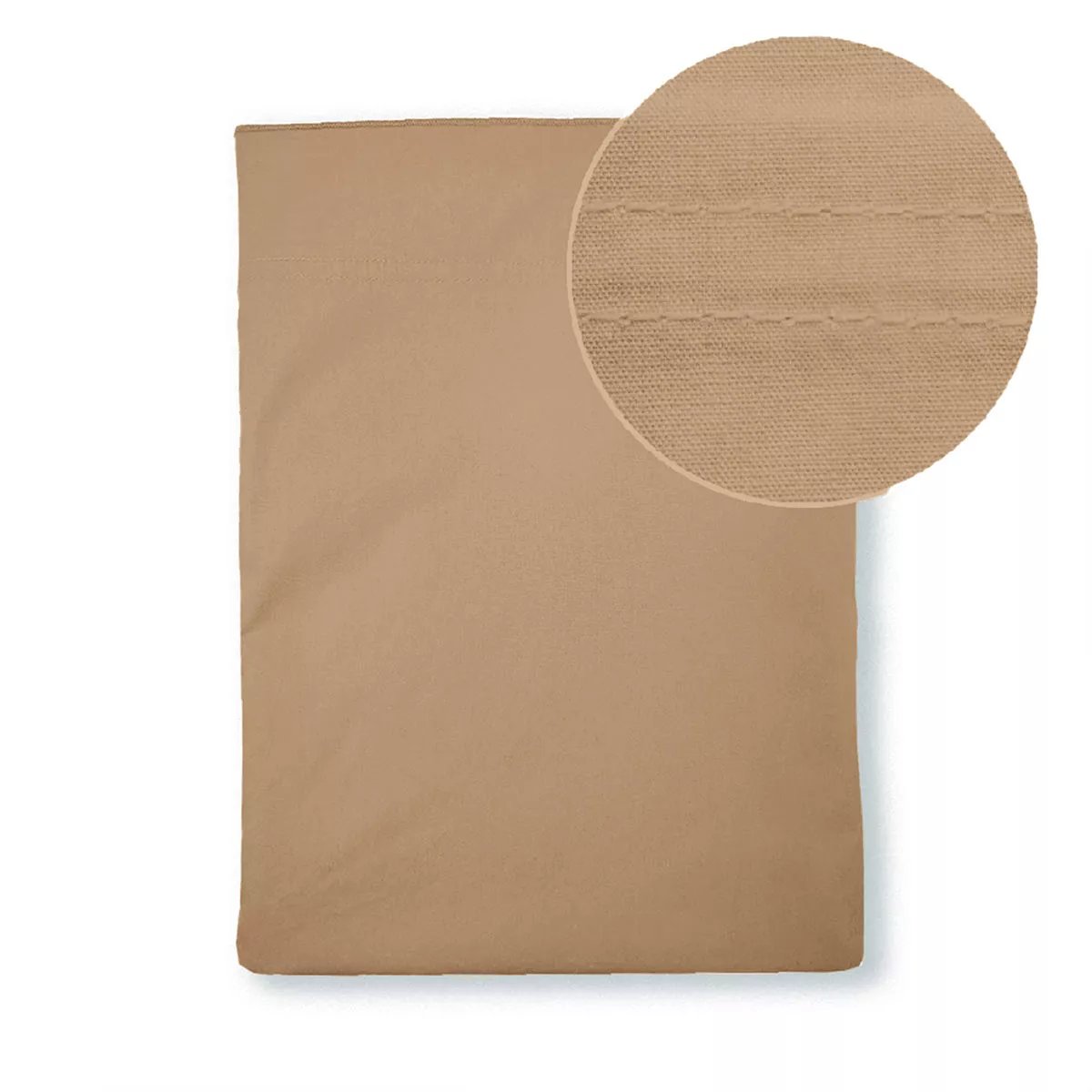 Drap plat percale de coton LA PERCALE caramel, GARNIER THIEBAUT