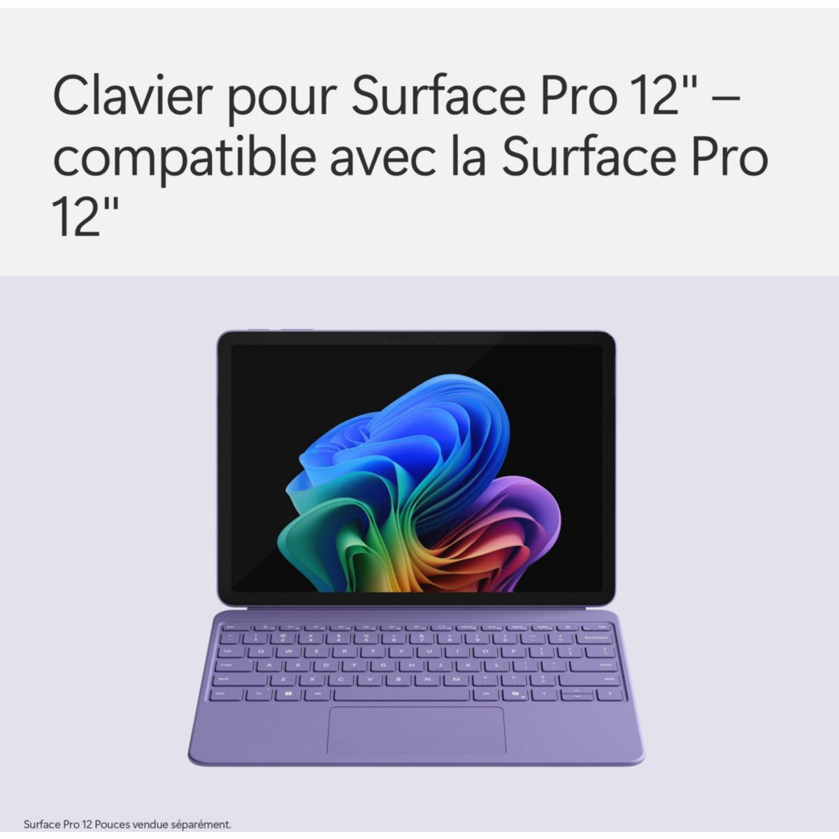 Clavier Surface Pro 12'' Violet couleur unique, MICROSOFT