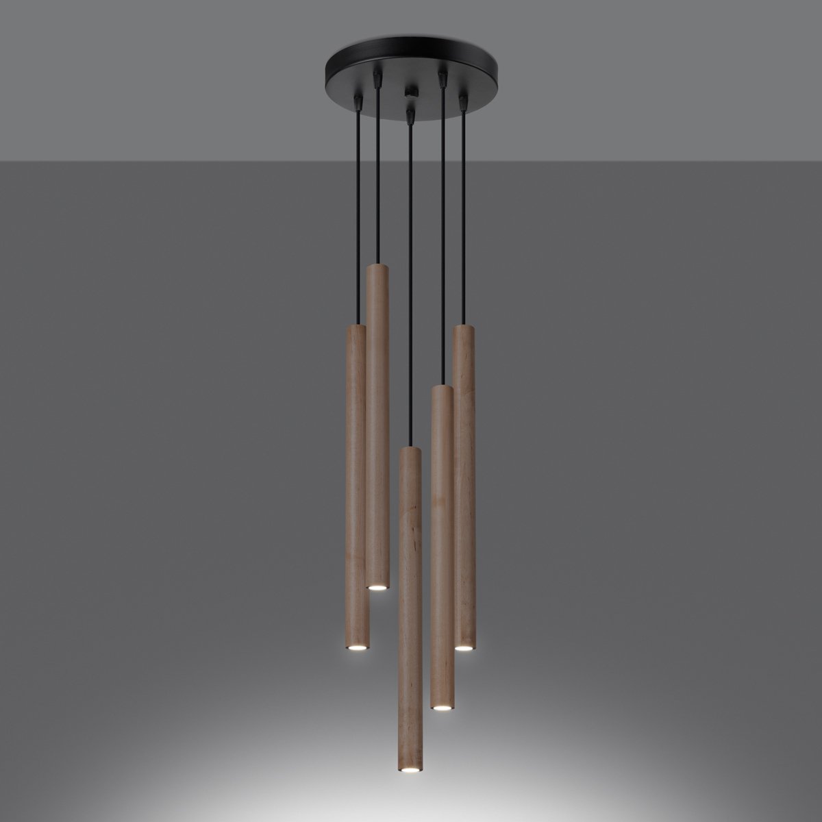 Suspension Acier Bois G9 5 Pastelo marron, EDEN