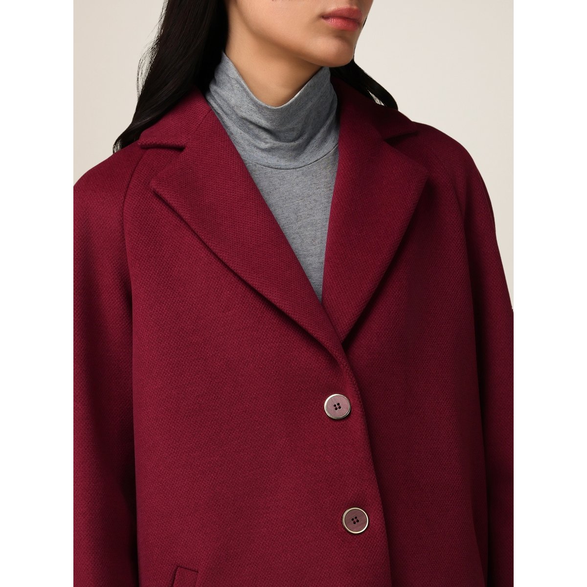 Cloth coat burgundy, OLTRE