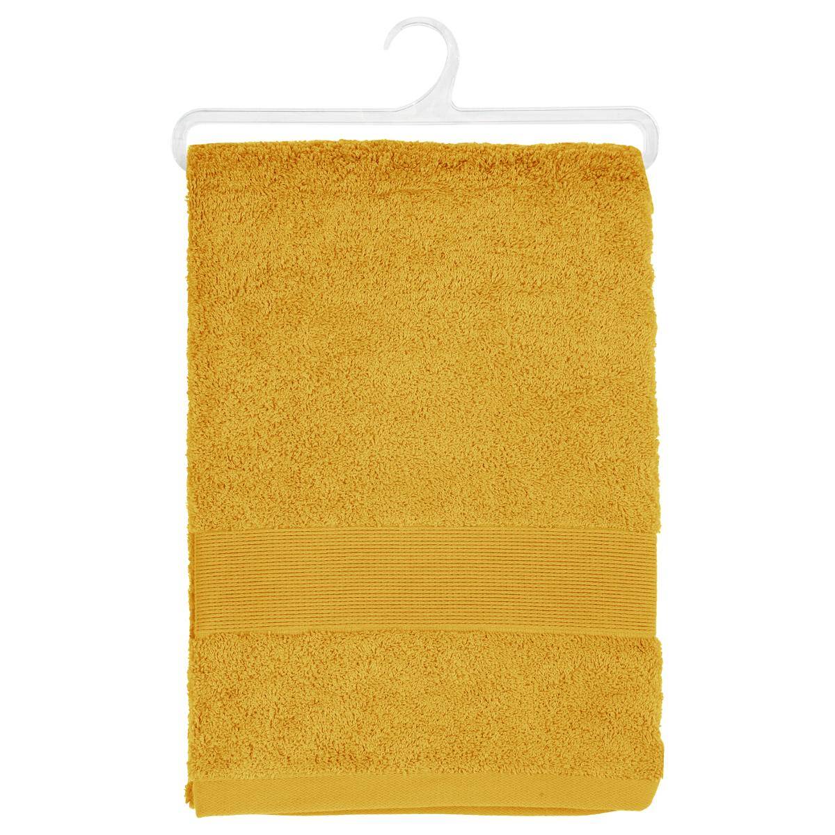 Drap de bain en coton ESSENTIEL moutarde, ATMOSPHERA