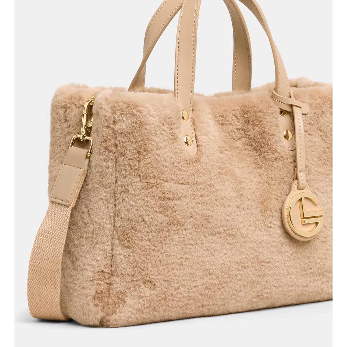 Sac cabas elsa fur taupe, GALERIES LAFAYETTE