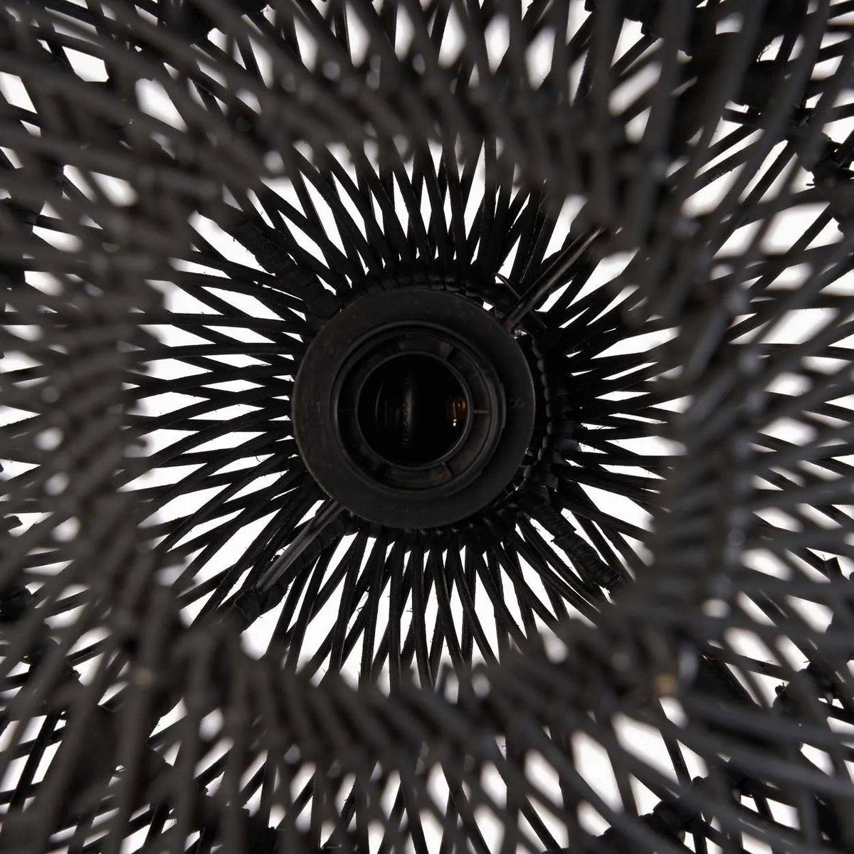 Suspension en rotin BUBBLE noir, BAZAR BIZAR