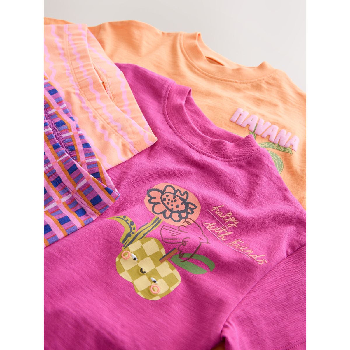 Short cycliste et haut, lot de 2 rose/orange, NEXT