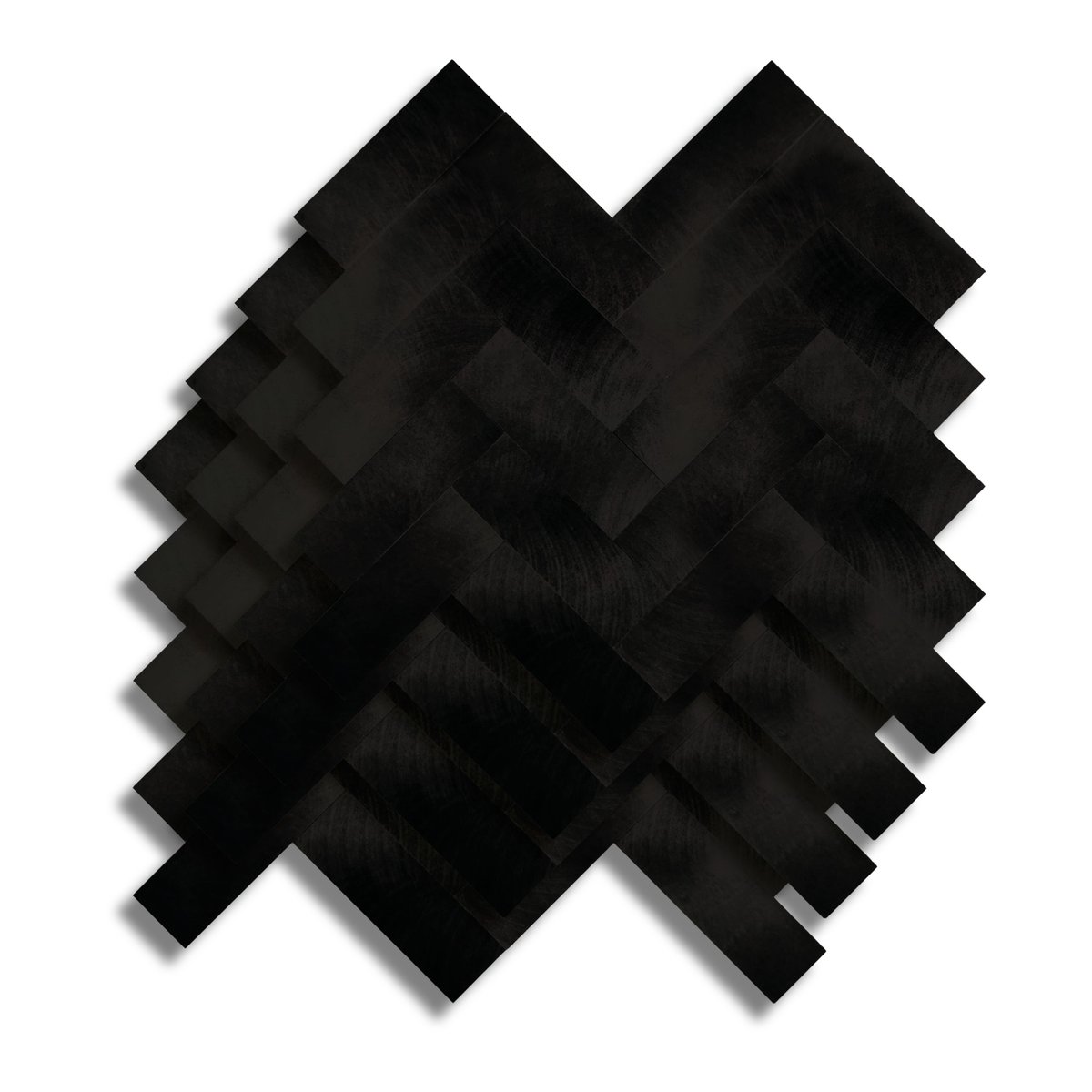 Crédence adhésive murale 3D - Effet chevron 4 pièces couleur unique, DOUCEUR D'INTÉRIEUR