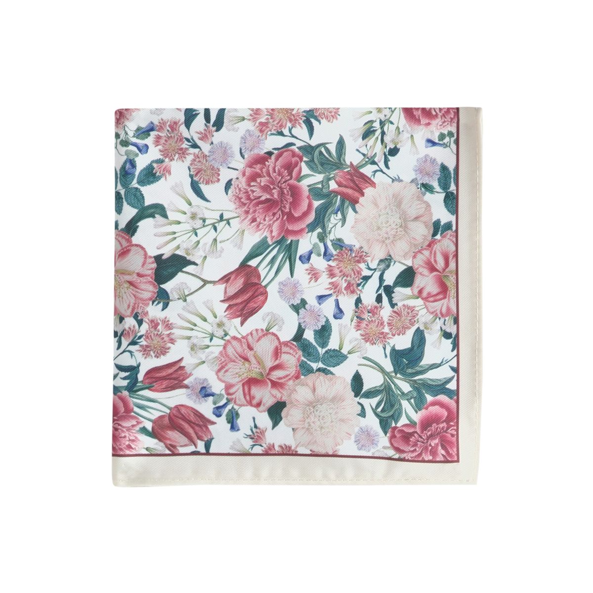 Chemise coton, cravate et pochette vert d'eau/rose floral, NEXT