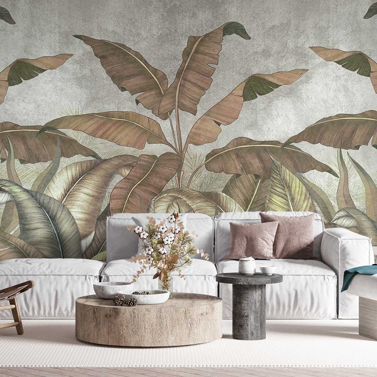 Papier peint panoramique tropical deep intissé, HEXOA