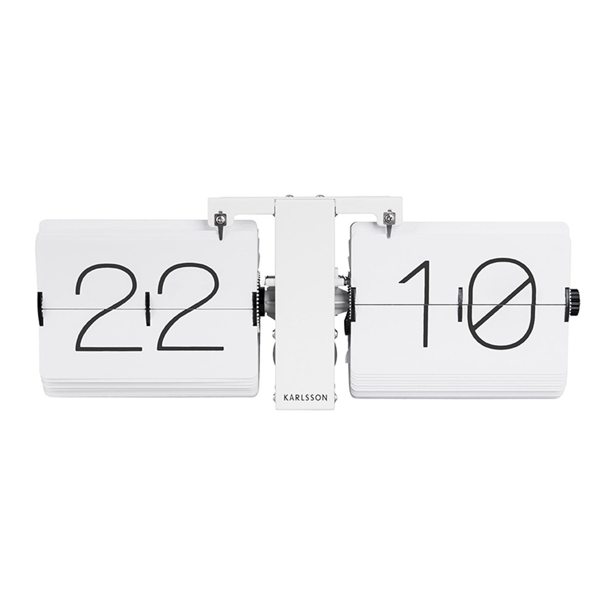 Horloge De Table Acier FLIP KLOK NO CASE blanc mat, KARLSSON