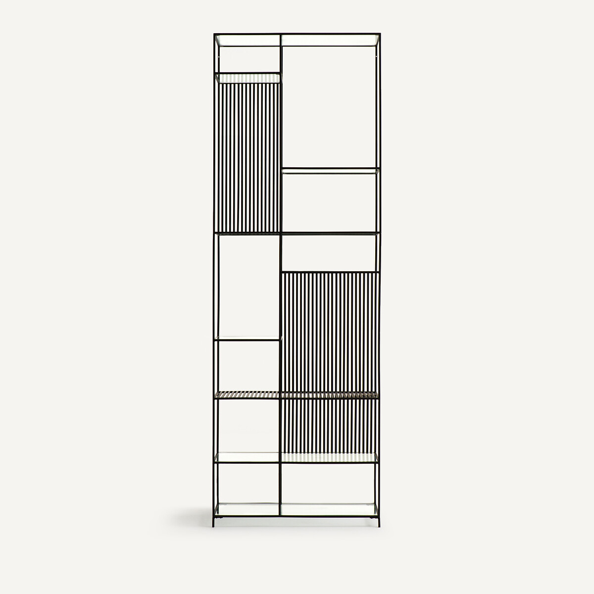 Bibliothèque métal et verre, Rectiligne brun de mars, AM.PM