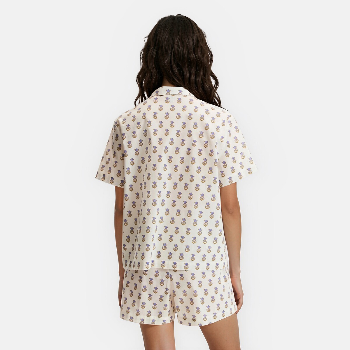 Pyjashort imprimé en coton imprimé, LA REDOUTE COLLECTIONS