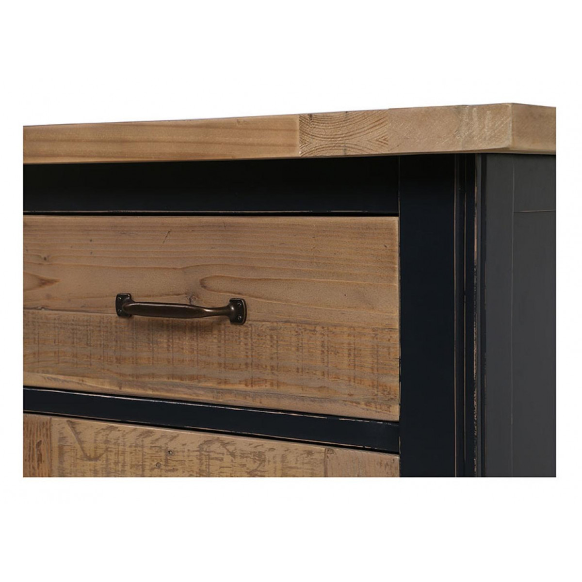 Buffet bas 4 portes - RIVAGES noir, INTERIOR'S