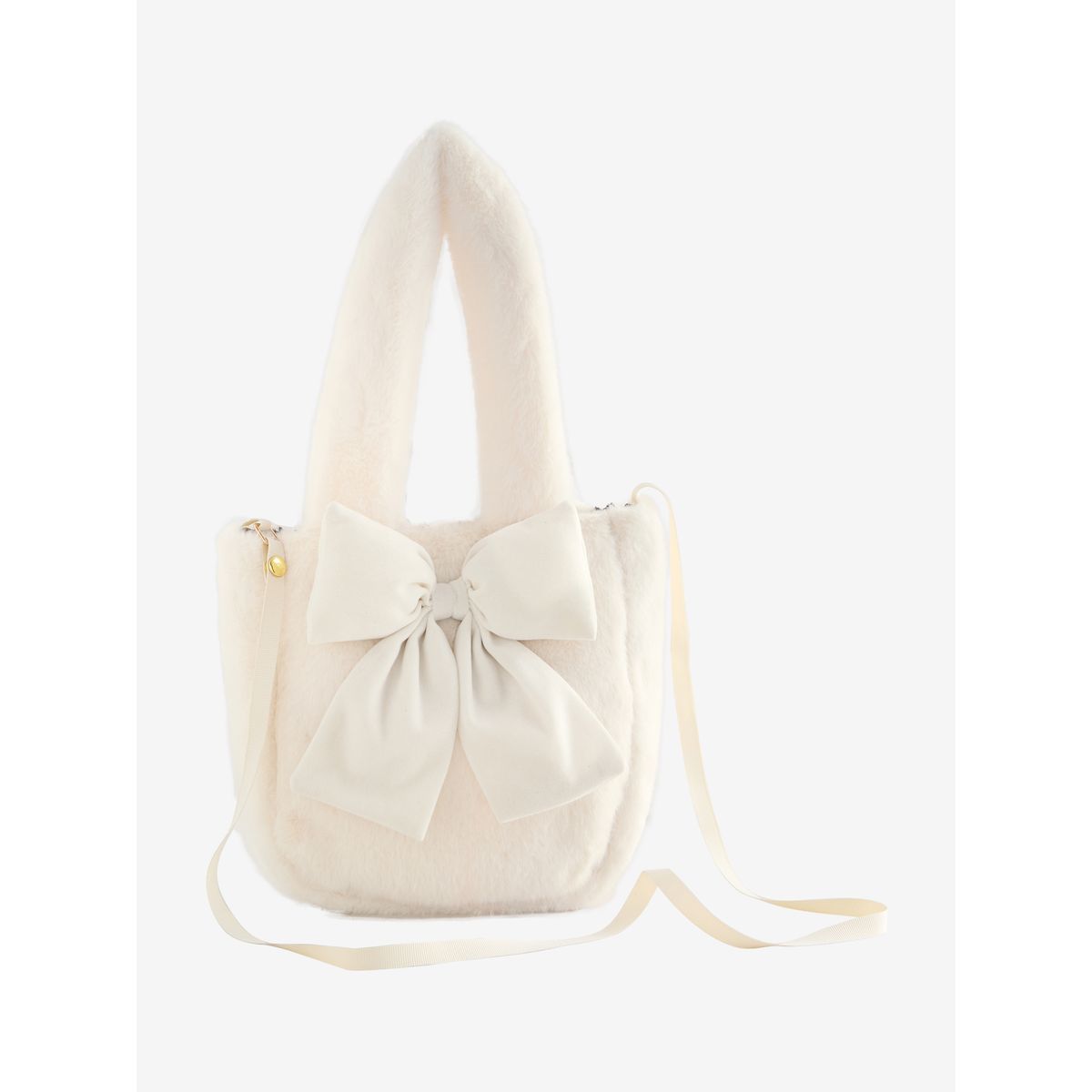 Sac bourse crème en imitation fourrure crème, NEXT