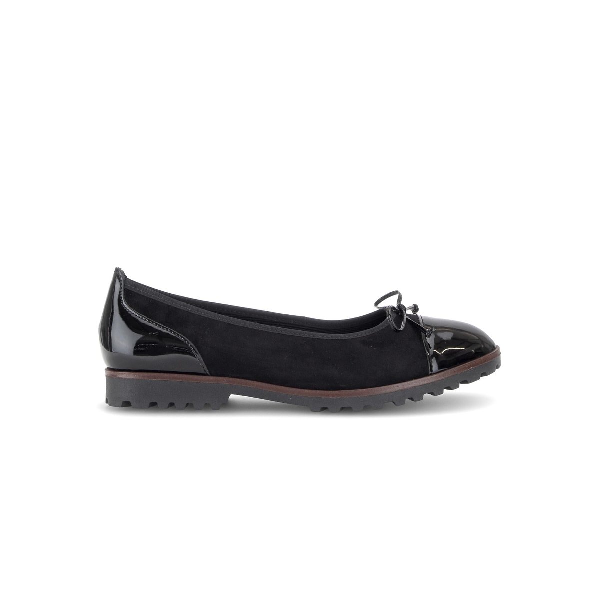 Ballerines en cuir à talon décroché noir, GABOR