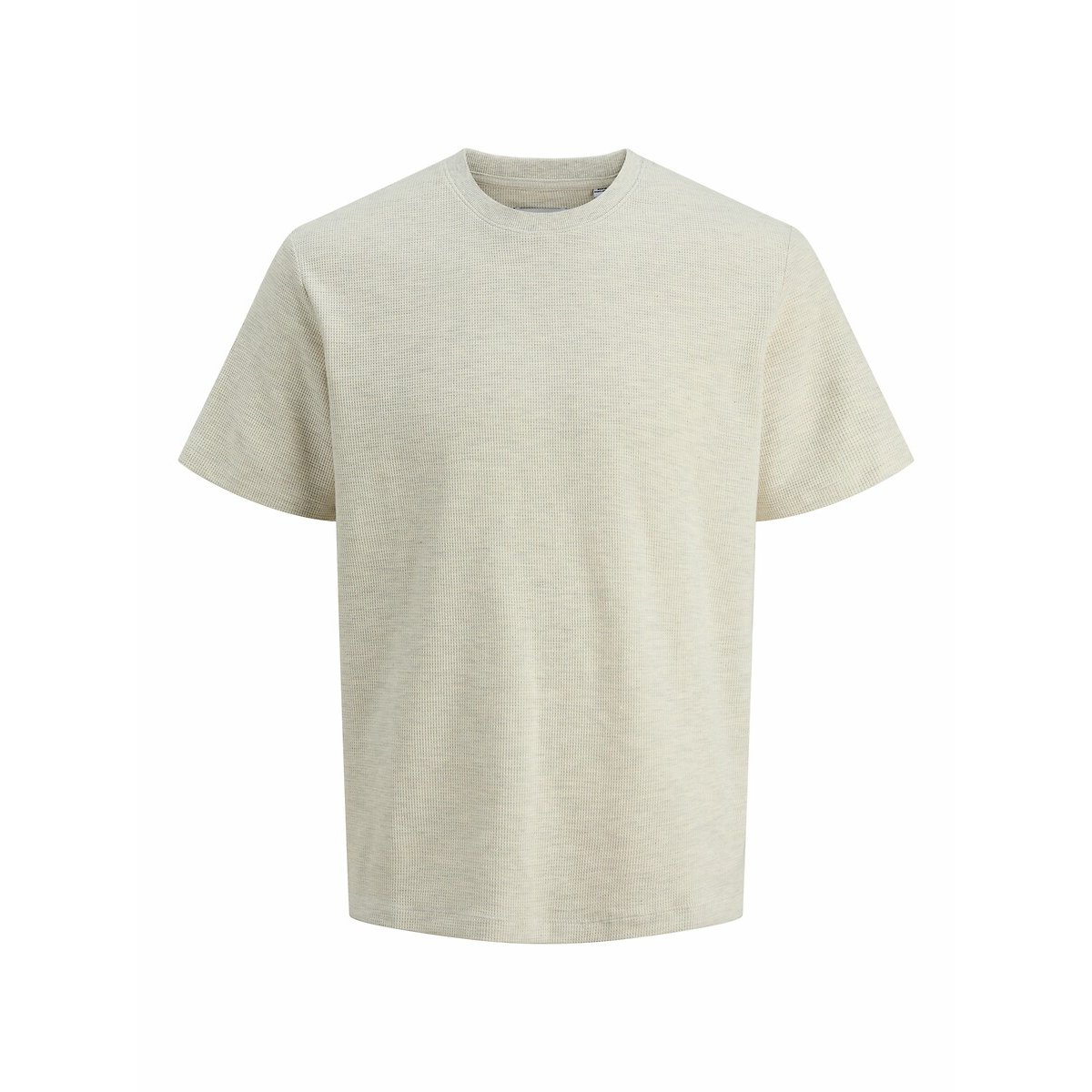 T-shirt a maniche corte testurizzata crema, JACK & JONES