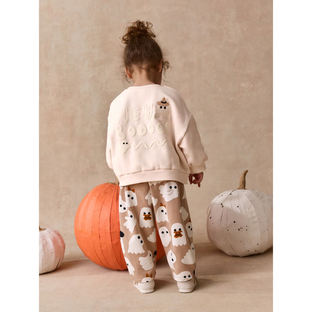 Ensemble sweat et pantalon bouffant beige ghost, NEXT
