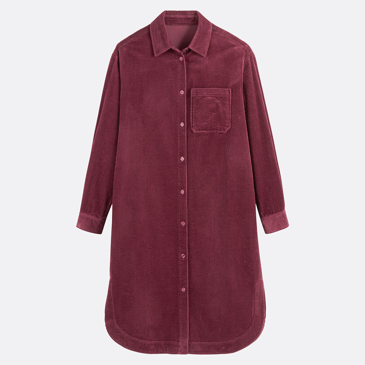 Recht model, midi-lengte, ribfluweel bordeaux rood, LA REDOUTE COLLECTIONS