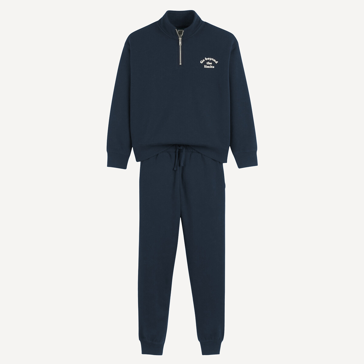 Ensemble sweat et pantalon de jogging molleton bleu marine, LA REDOUTE COLLECTIONS
