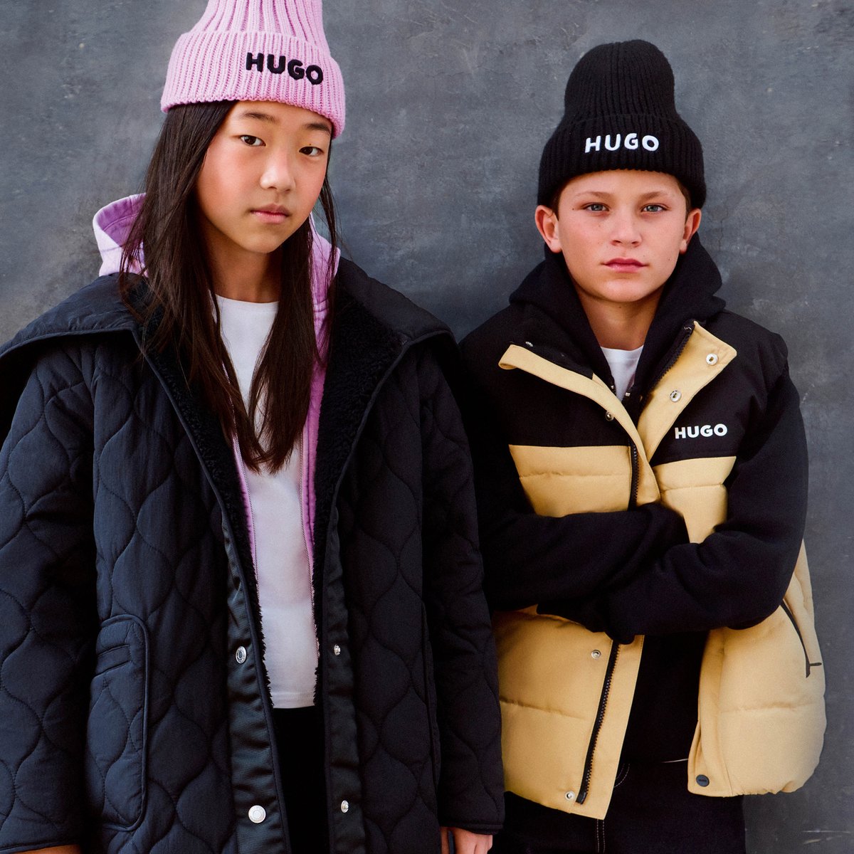 Beanie black, HUGO KIDSWEAR