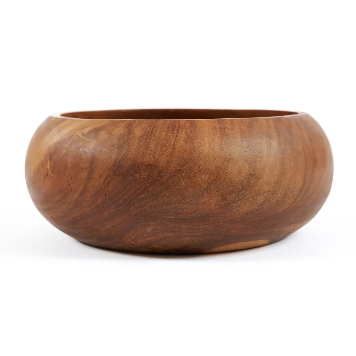 Coupe à fruits en bois de teck TEAK ROOT beige, BAZAR BIZAR