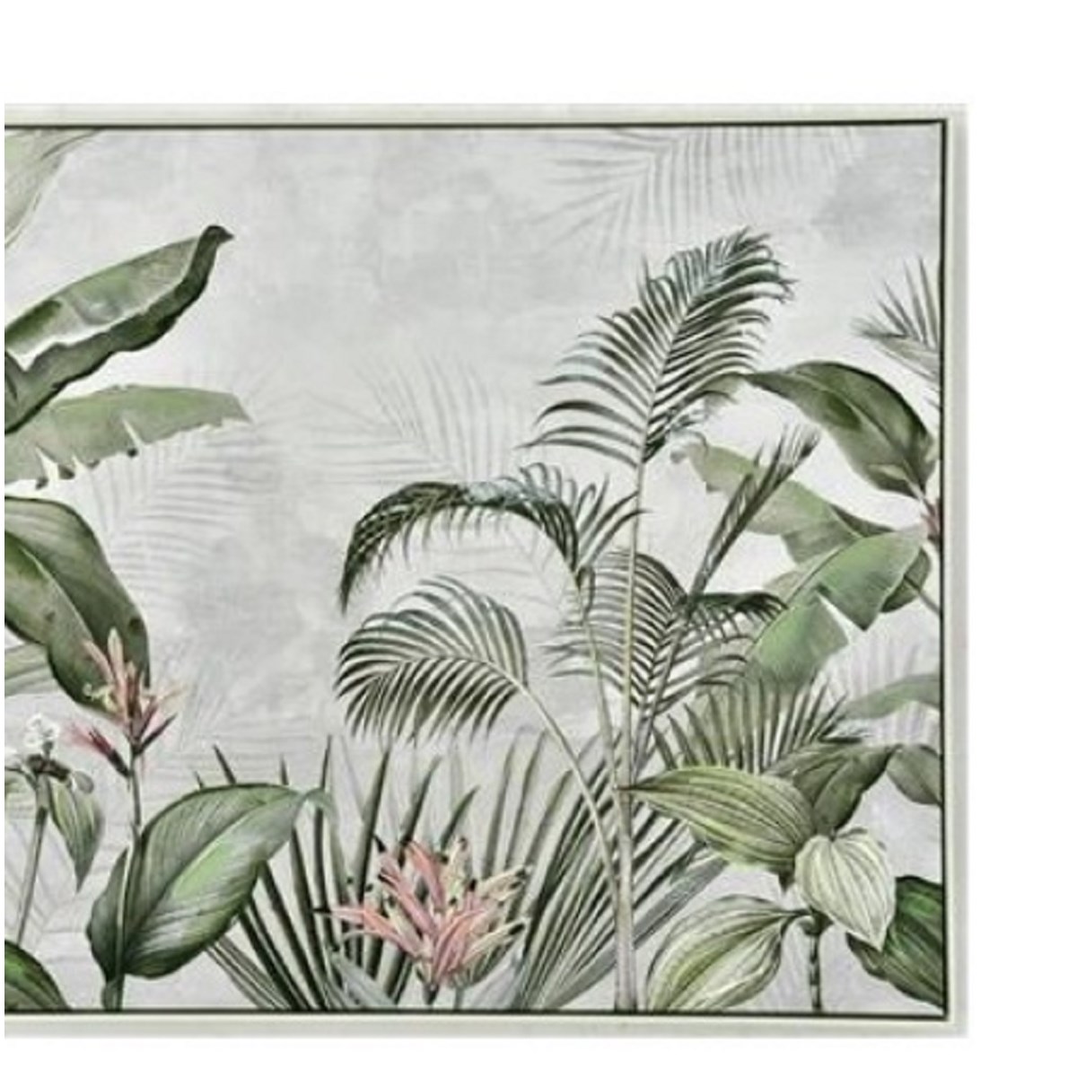 Impression Sur Toile Cadre Argent Jungle vert, NOVATREND