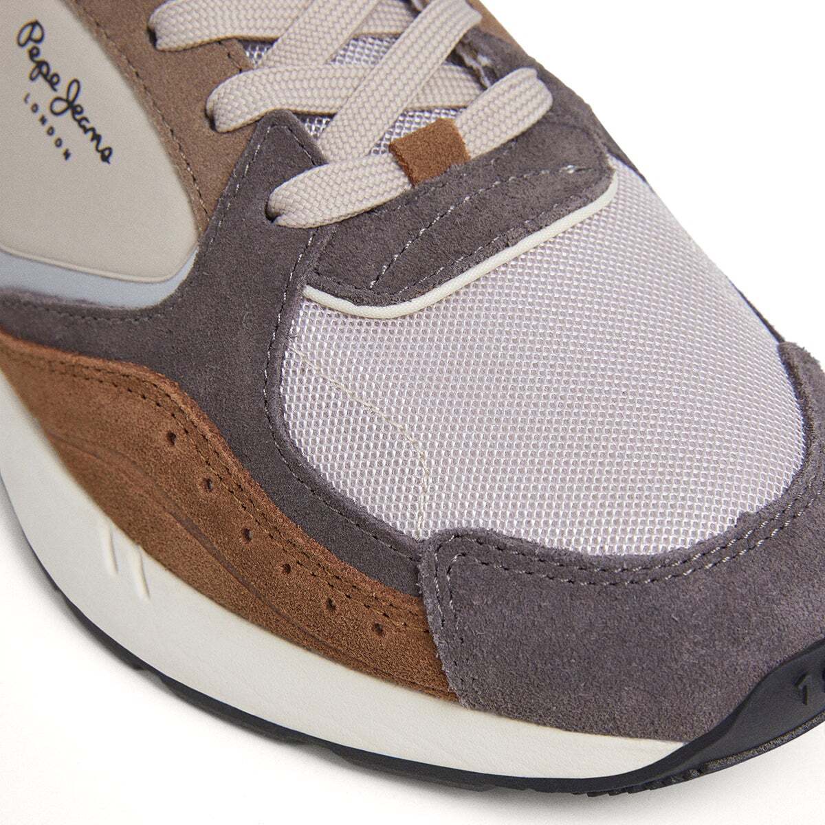 Baskets Avec Détails En Daim- Marlon gris, PEPE JEANS
