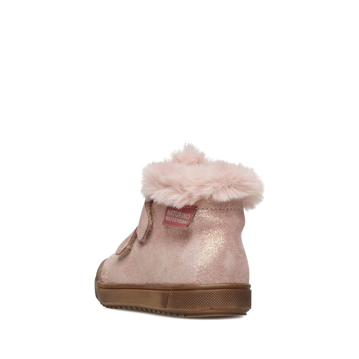 Chaussures montantes en suède à paillettes DELLEN VL rose clair, NATURINO