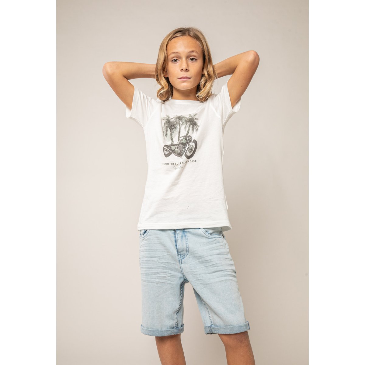 T-shirt garçon en coton SUNDERLAND natural, DEELUXE