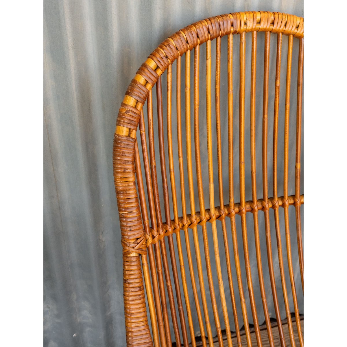 Fauteuil en rotin Ernest N°1093 - Bon état bois clair, DEBONGOUT