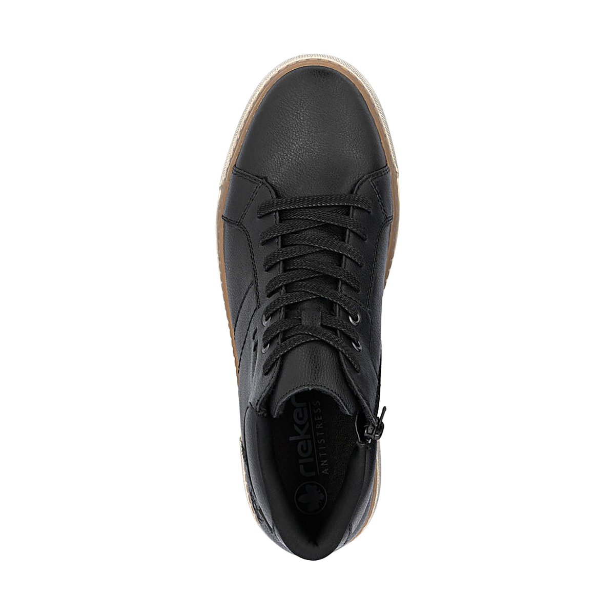 Basket Basse Cuir Rgd noir, RIEKER