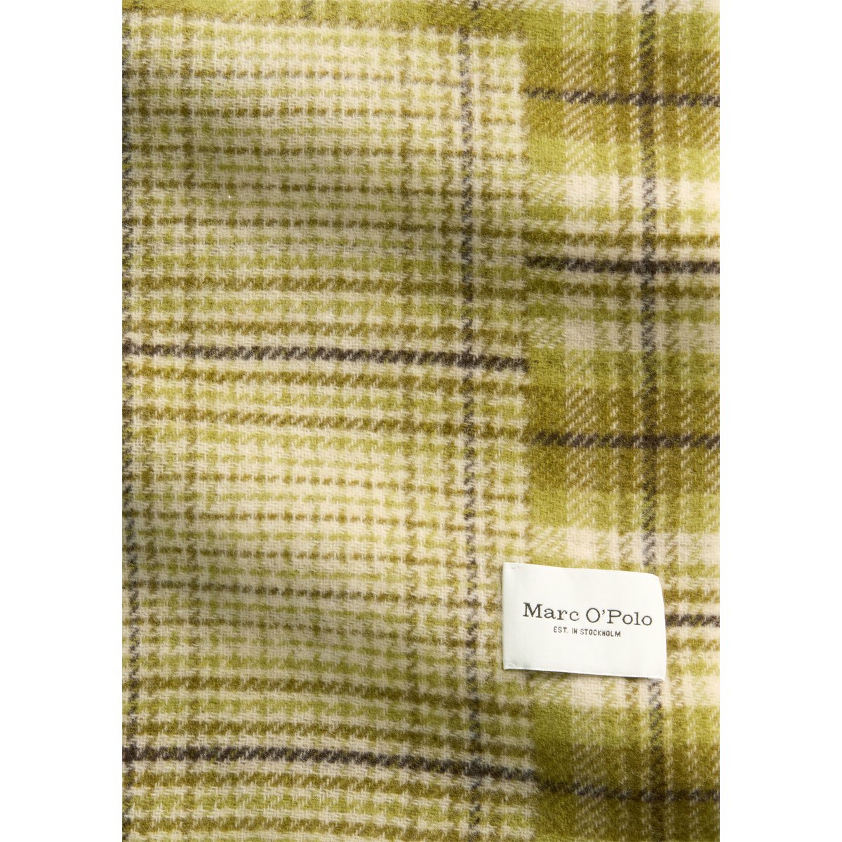 Foulard en patchwork en pure laine vierge vert, MARC O'POLO
