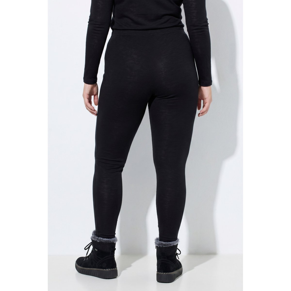 Legging thermique en maille fine noir, ULLA POPKEN