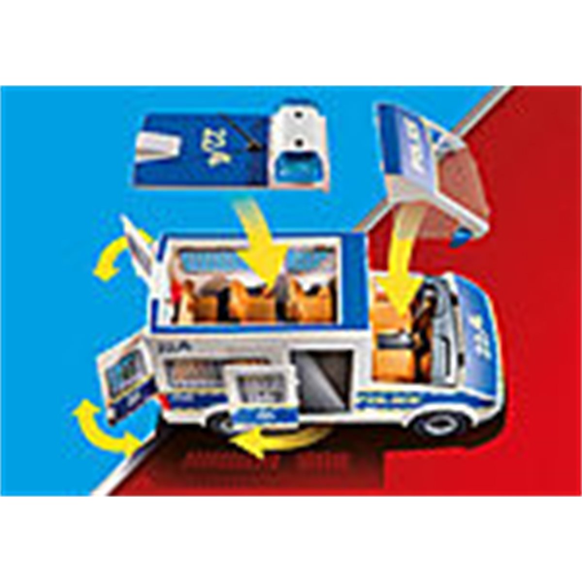 City Action Fourgon de police avec effets lumineux et sonores multicolore, PLAYMOBIL
