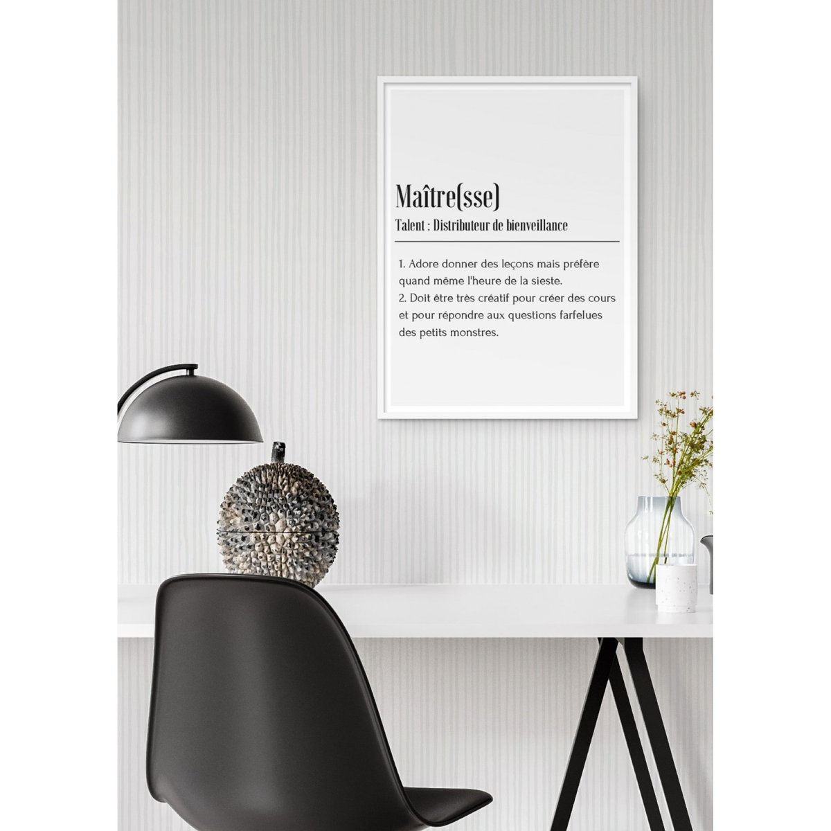 Affiche Définition Maître(sse) blanc, L'AFFICHERIE